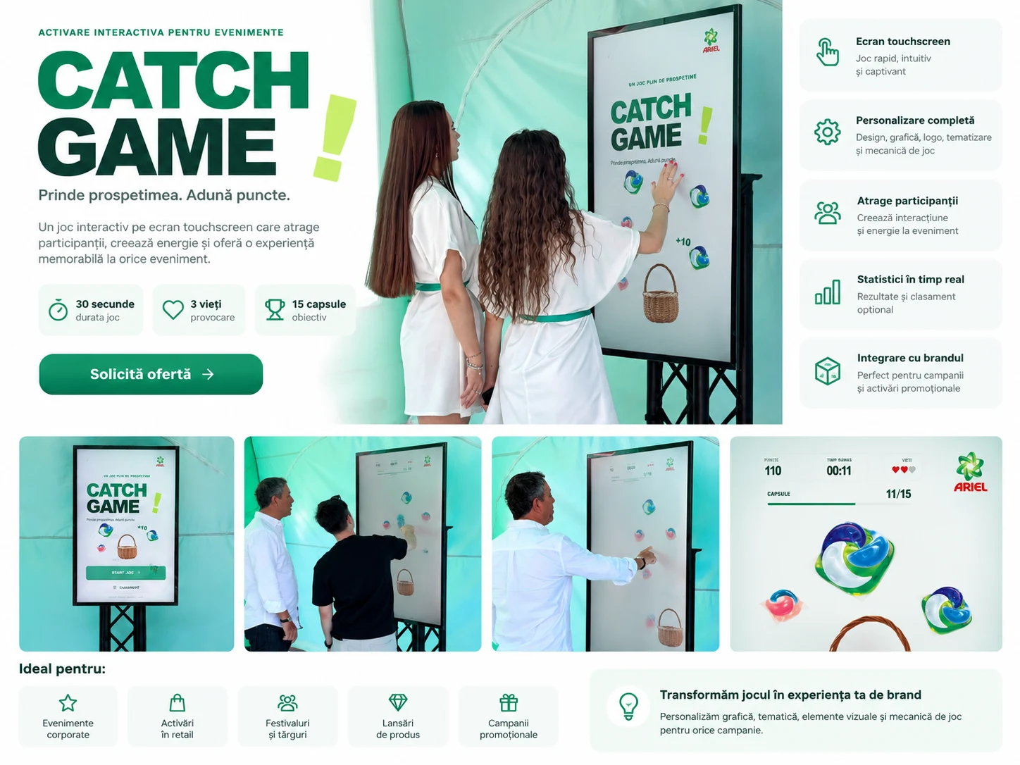Prezentarea Catch Game Digital personalizat pentru Ariel